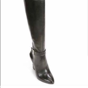 ANN TAYLOR Finely wedge knee boots with side zip